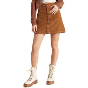 Kensie • Brown Corduroy Mini Skirt